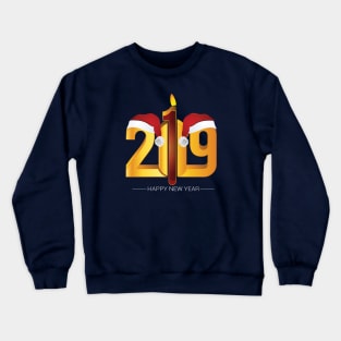 Merry Christmas and happy new year 2019 Crewneck Sweatshirt